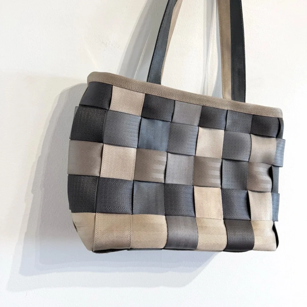 Harvey’s Seatbelt Bag Treecycle large satchel neutral multi-color woven